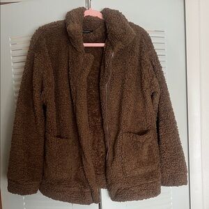 Cozy Brown Sherpa Jacket